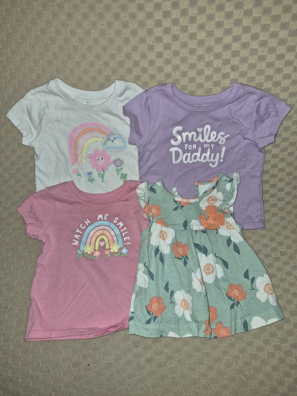 Carter's Pastel Tee & Floral Bundle - White, Pink, Lilac, Mint